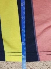 Pac Cares Mens XL Striped T-Shirt Multi-color Short Sleeve Designer Classic 90s