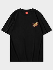 Niepce Men’s Golden Dragon Embroidery Tee Japanese Streetwear T-Shirt