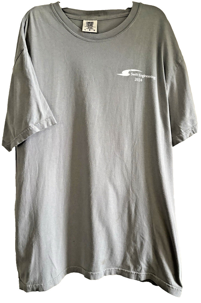 Comfort Colors T-Shirt 100% Ring Spun Cotton Swift Engineering 2024 Mens Grey L