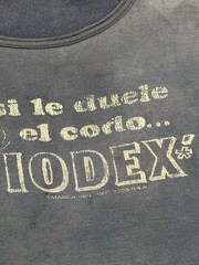 vintage 40s Sunfaded Blue Iodex Graphic Baby Cropped Tee S-M 50s Shirt