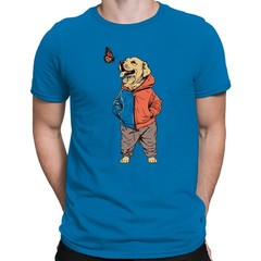 Dog Hoodie Butterfly Illustration Men’s T-shirt