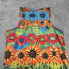 Neff Floral Tropical Summer Tank Top Mens Medium Multicolor Polycotton Hawaiian