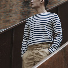 Bronson Mens Breton Striped Long Sleeve Shirt Causal French Sailor Naval T-Shirt