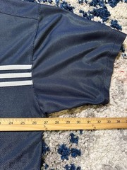 Vintage 90s Adidas Mesh Athletic Jersey T-Shirt Navy Blue