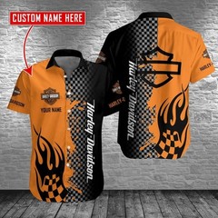 Personalized Harley Motor Racing Davidsonn Casual Button Down Shirt Unisex Adult
