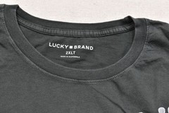 Lucky Brand Men’s Negroni Tee Black Short Sleeve Crew Neck Size 2XLT NEW