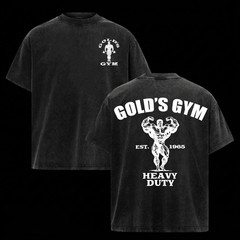 (Collection) Gold’s Gym Shirt Heavy Cotton Bodybuilding Gym Shirts For Men Top