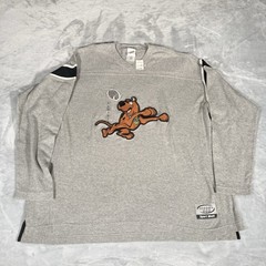 Vintage Scooby Doo Football Knit Jersey Mens XL Oversized Baggy Fit V-Neck 90s