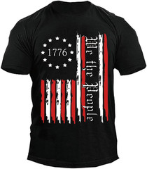 USA Flag American Red White Blue Star Stripes Patriotic T-Shirt with many Size