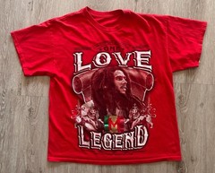 Bob Marley One Love Legend Kingston Jamaica Red Graphic T-Shirt