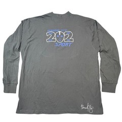 VTG Diamond City Sport 202 Men’s Long Sleeve T Shirt Size 2X Gray Graphic