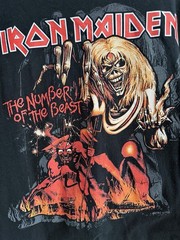 Iron Maiden Men’s Black Eddie Graphic The Number of the Beast T-Shirt Size XXL