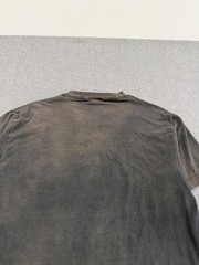 Vintage 80s Black Blank Pocket T-Shirt Sun Faded Mens XL Cotton Basic Distresed