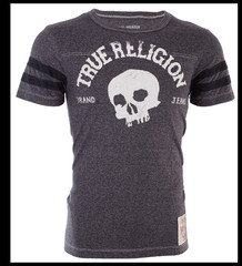 $89 TRUE RELIGION Black TRUE SKULL Short Sleeve Designer Graphic T-shirt NWT