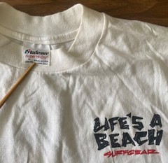 Vintage LIFE’S A BEACH SURFGEAR FEAR ME T-Shirt 80s 90s Bad Boy Club official M