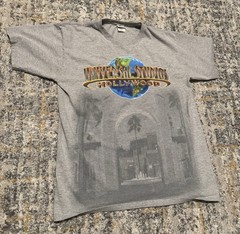 Universal Studios Hollywood Shirt Mens Large Gray EUC Big Logo Graphic Print