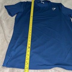 Gymshark Shirt Vented Stretch Large Teal Athletic Gym Training Running Casual