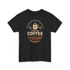 Retro Funny Teacher Coffee Heartbeat Classroom T-Shirt