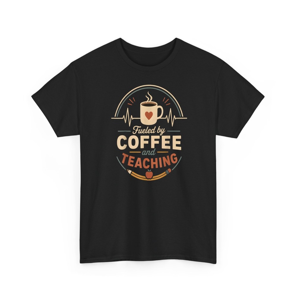 Retro Funny Teacher Coffee Heartbeat Classroom T-Shirt