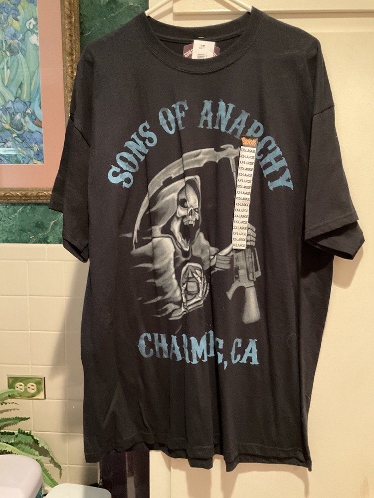 Sons Of Anarchy Grim Reaper Official Road Gear Men’s T-Shirt 2XL Black .