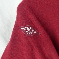 Superdry Men’s Red Large Long Sleeve Shirt Solid Graphic Print Casual Shirt