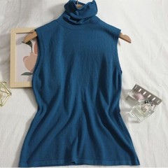 Men’s Sleeveless Turtleneck Tee Solid Tank T Shirt Thermal Pullover Top Slim Fit