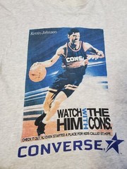 Vintage 90s RARE Kevin Johnson Phoenix Suns Player T Shirt Sz Large L Converse