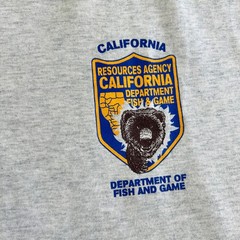Vintage California Department Fish & Game Long Sleeve Shirt Single Stitch XL USA