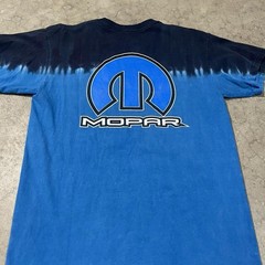 Mopar Men’s M Cotton Blue/Black Logo Graphic Print Crew Neck Short Sleeve Tee