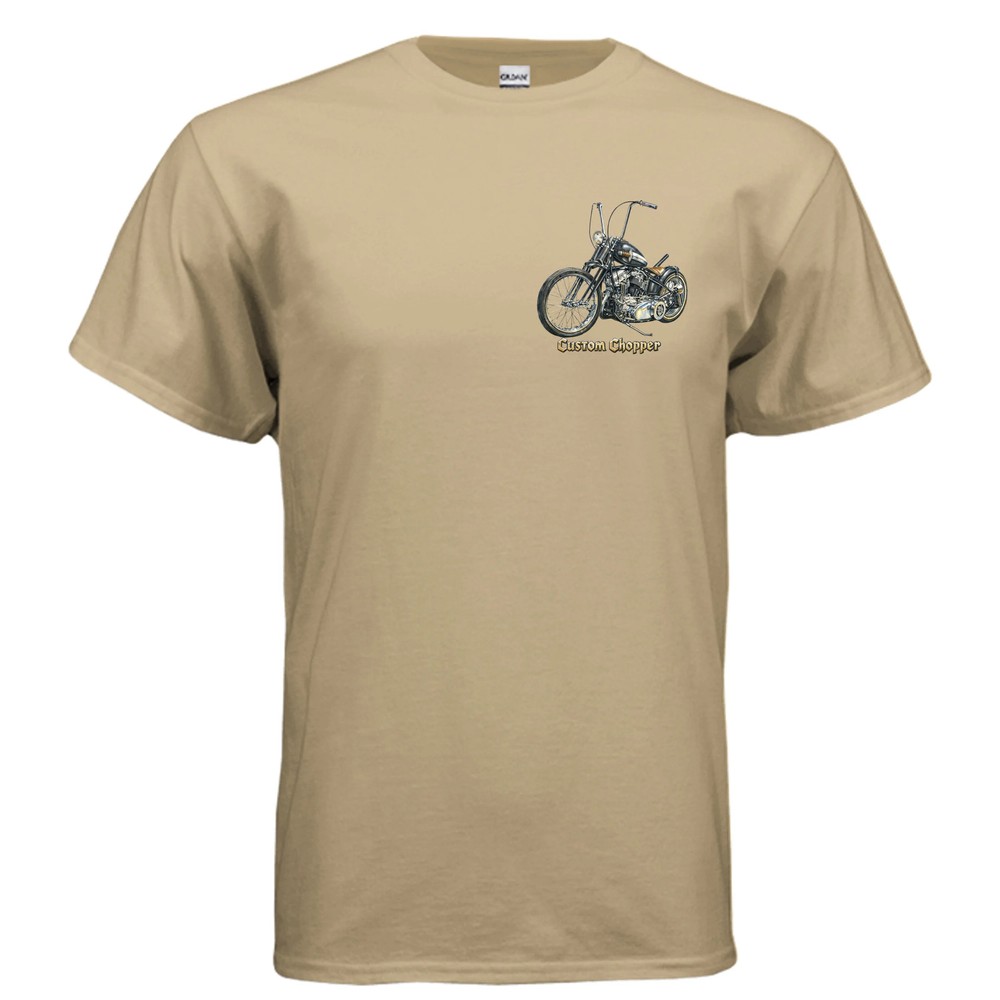 Custom Chopper 3 Vintage Motorcycle Art T-Shirt An Old Man’s Art