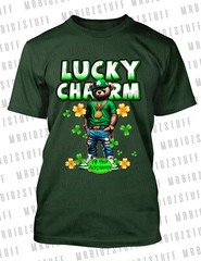 St Patrick’s Day Bear Lucky Charm I’m Your Huckleberry Tee Shirt ProClub Shaka T