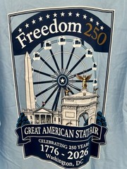 Great American State Fair Freedom 250 T-Shirt Light Blue Washington DC sz XL