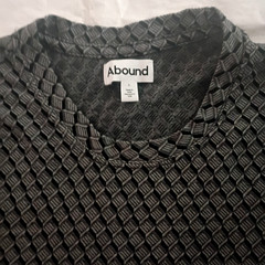 Abound Black Geometric Pattern Mens Large T-shirt Black & Gray