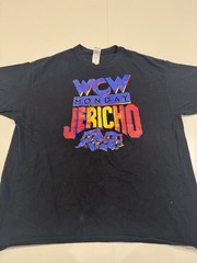 Vintage WCW Wrestling Monday Jericho Anonymous Print T Shirt Rare 90s Y2k WWF XL