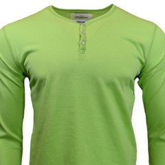 Men’s Henley-Long Sleeve-OTB-Slim Fit -Pullover 3 Button Henley-100% Cotton-NEW.