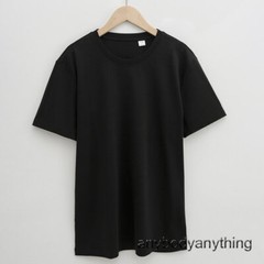 Men’s 100% Mercerized Cotton T-shirt Crew Collar Short Sleeves Casual Basic Tops