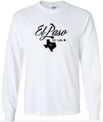 El Paso Texas State T-Shirt Long Sleeve Graphic Tee Unisex apparel Text logo