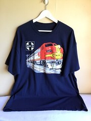 Mens Daylight Sales Santa Fe Super Client Train Blue Graphic Cotton Tshirt