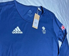 Adidas Training Shirt Team GB Olympic Jersey Gym White Blue XS S M L XL 2XL 3XL