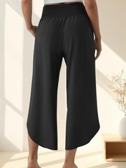 Wide Leg Pants for Women Crossover High Waisted Casual Yoga Pant Side Pockets…