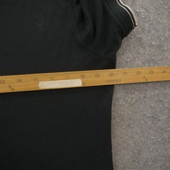 Banana Republic Shirt Mens Medium Black Henley Short Sleeve Contrasting Trim