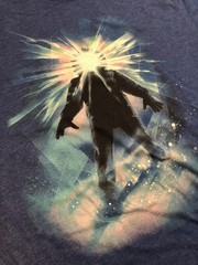 The Thing Drew Struzan graphic art size LG blue tshirt Fright Rags scifi horror