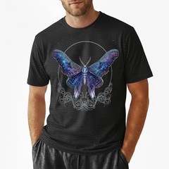 Galaxy Constellation Moth T-Shirt Celestial Butterfly Witchy Space Gift Tee