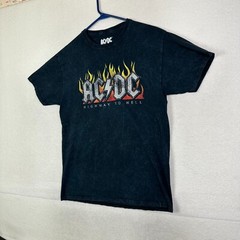 AC DC T Shirt Mens Small Highway To Hell Black Short Sleeve Band