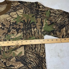Vintage Realtree Shirt Mens Large Brown Camo Long Sleeve Pocket Hunting Tee