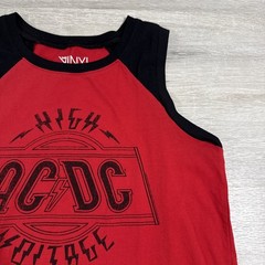 AC/DC Shirt High Voltage Tank Top Adult Red Black Sleeveless Size 1