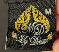 Thailand MD My Dream Textured Graphic Black & Red T-Shirt 100% Cotton Men’s M