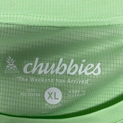 Chubbies Shirt Mens XL Green The Mintee Fresh Sports Tee Short Sleeve