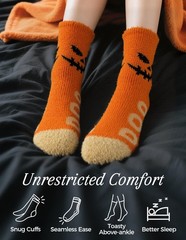 Halloween Fuzzy Socks 4X Thicker 2X Softer Cozy Fluffy Fits Size 612 Women
