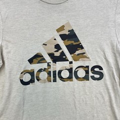 Adidas Go To Tee Mens Small Beige Short Sleeve Graphic Pullover Casual Adult